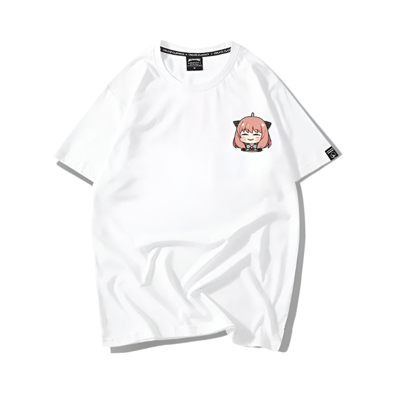 Anya Emoji Mood Tee Crying, Smirking, and Hoping Faces T-Shirt (Unisex)