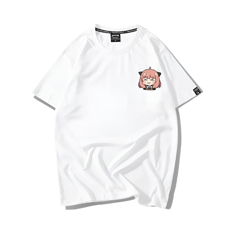 Anya Emoji Mood Tee Crying, Smirking, and Hoping Faces T-Shirt (Unisex)