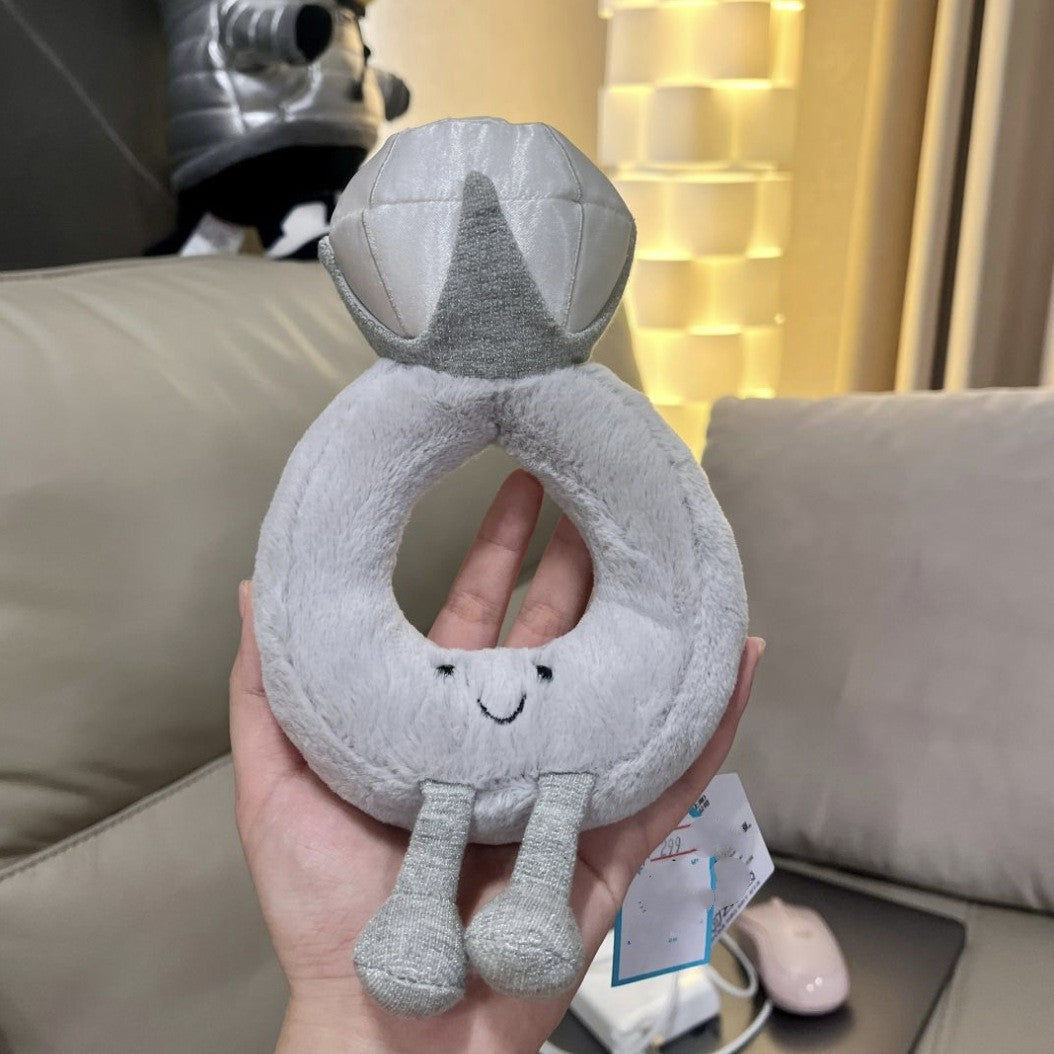 Valentine's day engagement ring rose bouquet doll cute plush toy confession