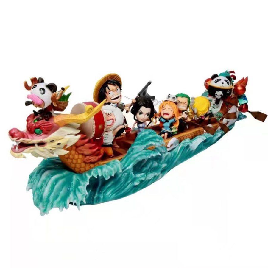 Grand Line Voyage: Straw Hat Crew Dragon Boat Figure Set