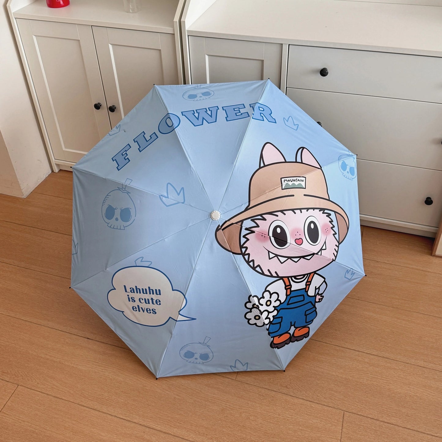 Labu Sunny & Rainy Folding Umbrella Dual-Purpose Parachute Style by Bubble Mart