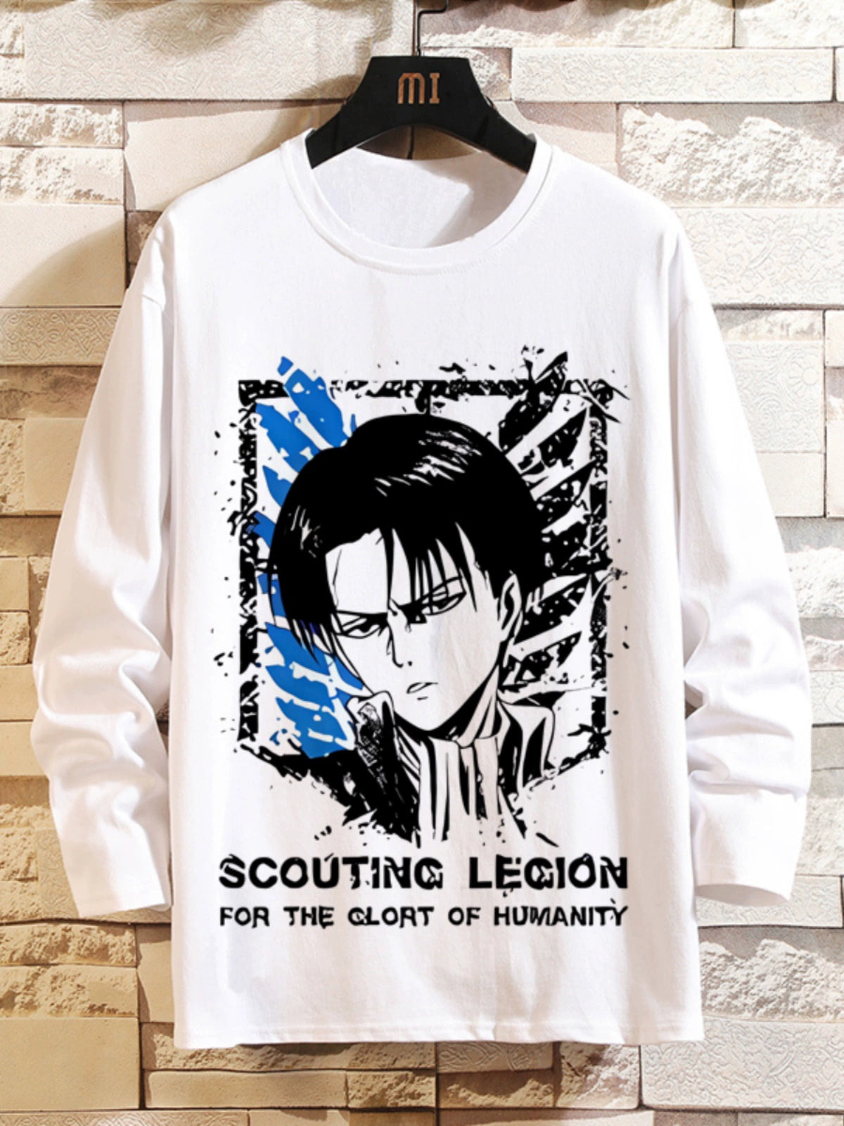 Attack on Titan Clothes Wings of Liberty Long-Sleeved T-Shirt Two-Dimensional Anime Peripheral Japanese Mens Base Shirt Autumn Outfit