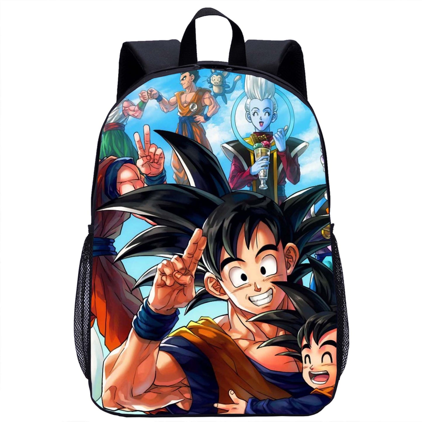 Dragon Ball Saiyan 17" Backpack Cartoon Print School Bag for Kids & Teens