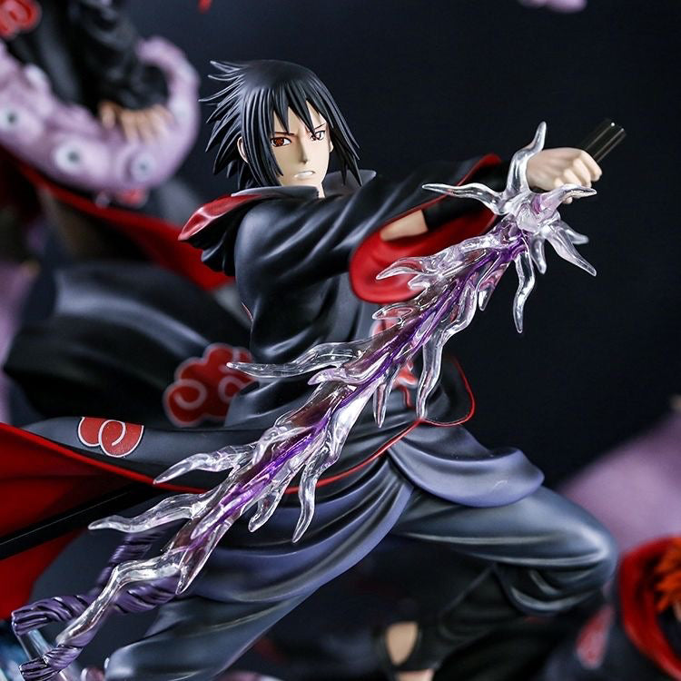 Eagle Squad Legacy: Naruto Anime Figure Set Sasuke & Team Taka Desktop Collectible