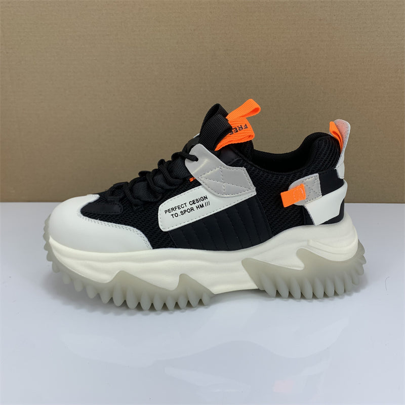 Gen Z Plaid Chunky Sneakers – Thick Bottom & Non-Slip Street Style