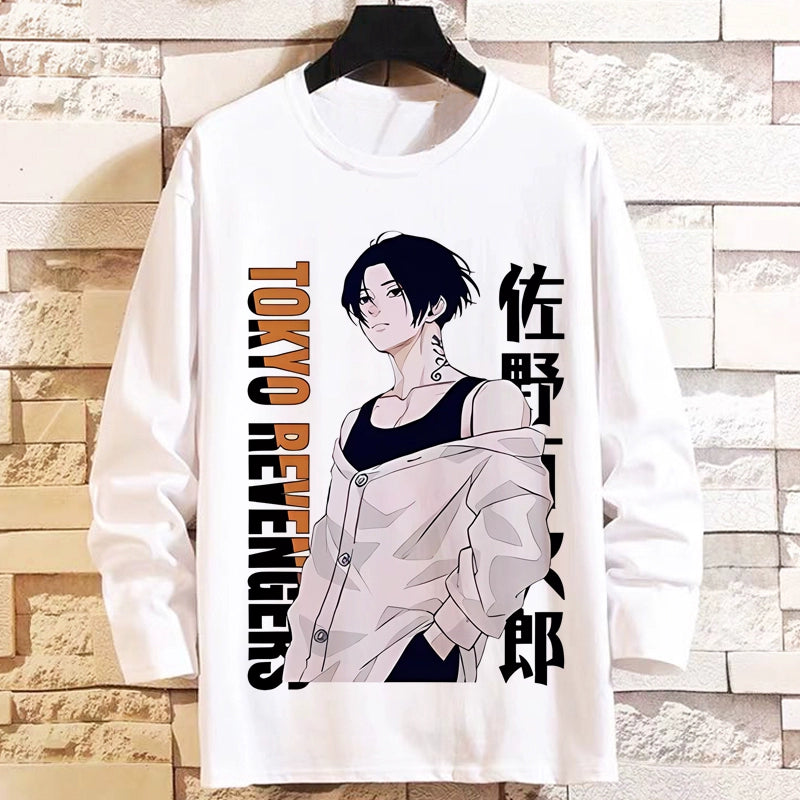 Tokyo Revengers Anime Long-Sleeved T-Shirt Mikey Manjiro Way of Rebirth Teen Boys and Girls Autumn Clothes