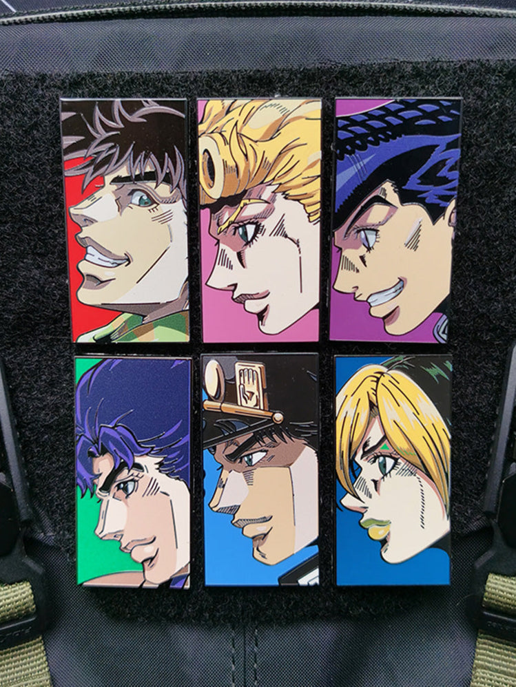 Gray Man Tactics JOJOs Bizarre Adventure Metal Enamel Badge Velcro Patch, Armband & School Bag Accessory