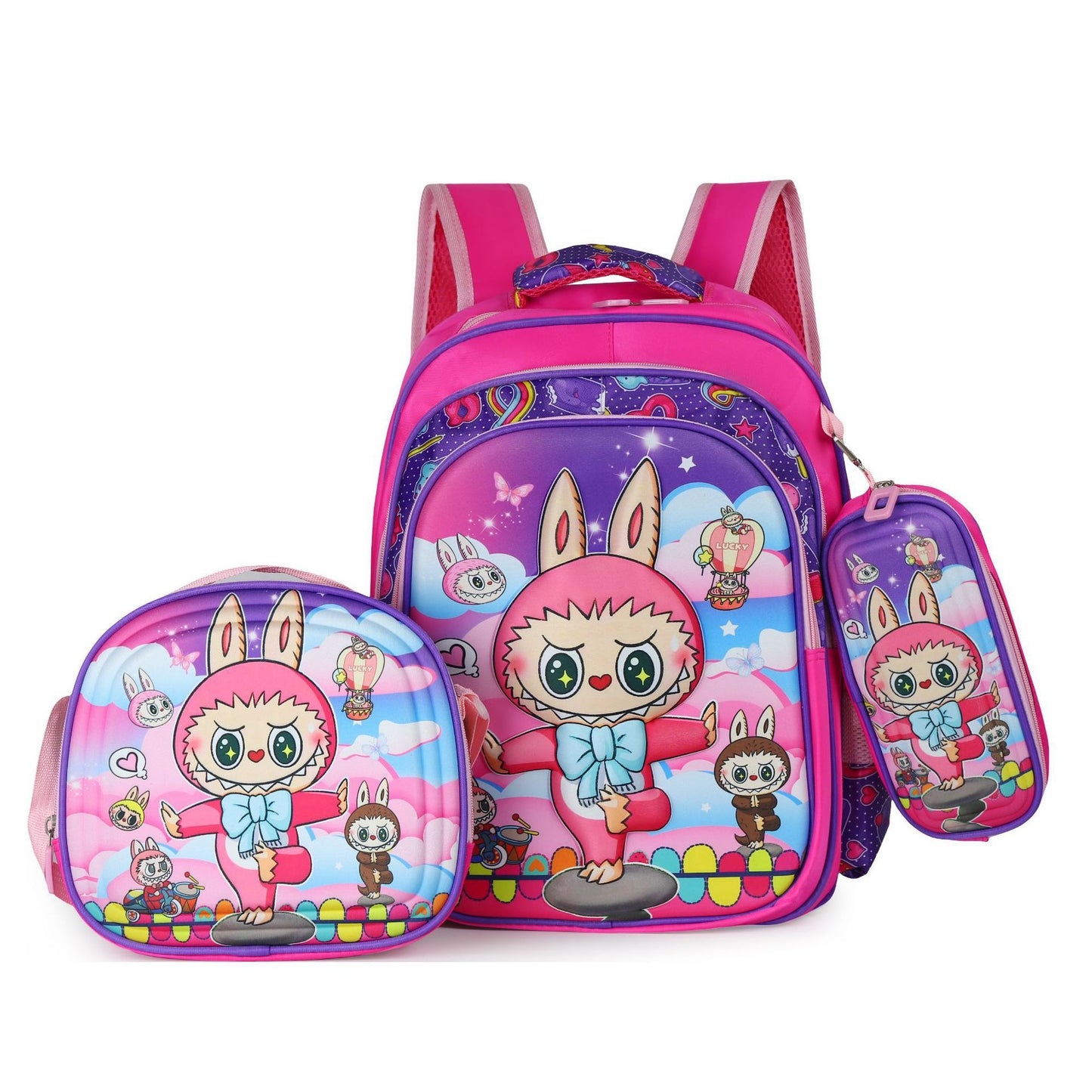 Labu Cross-border three-piece children's schoolbag