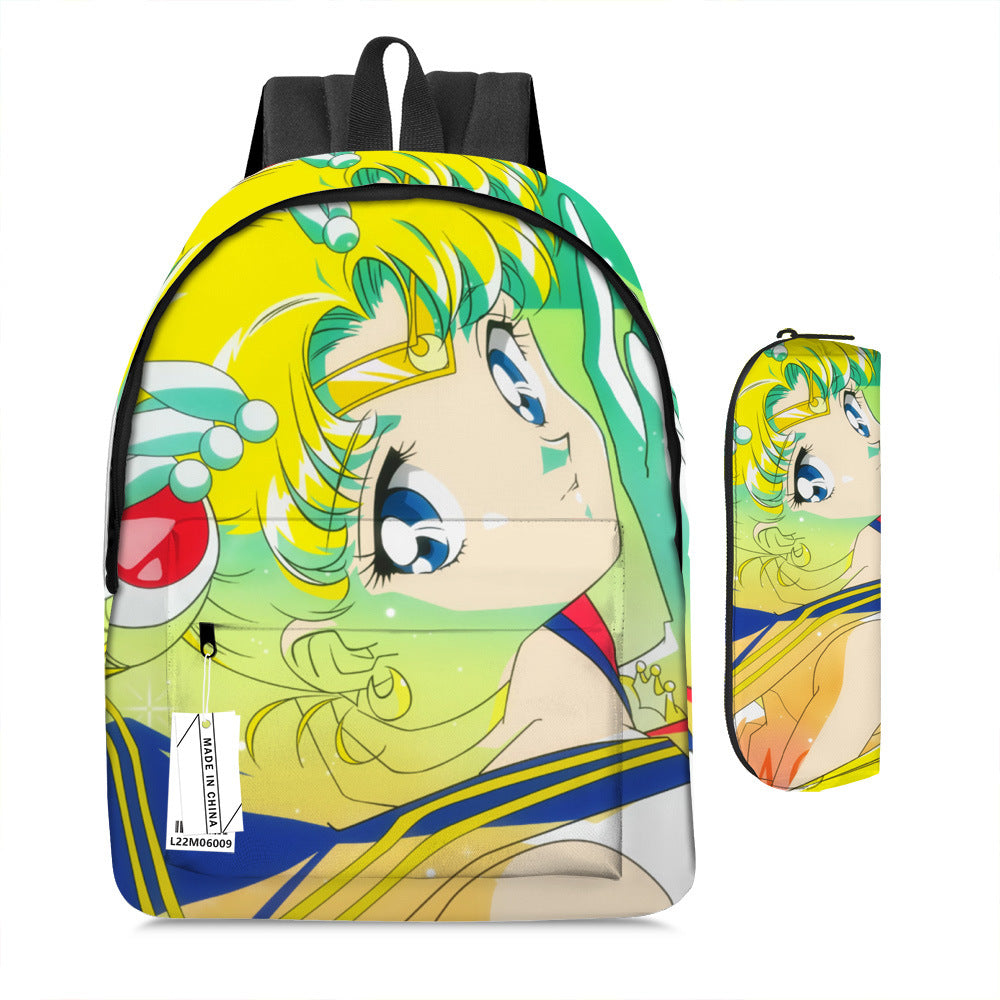 Sailor Moon Magic School Bag Set Full Print Backpack & Pen Case (2-Piece Set)