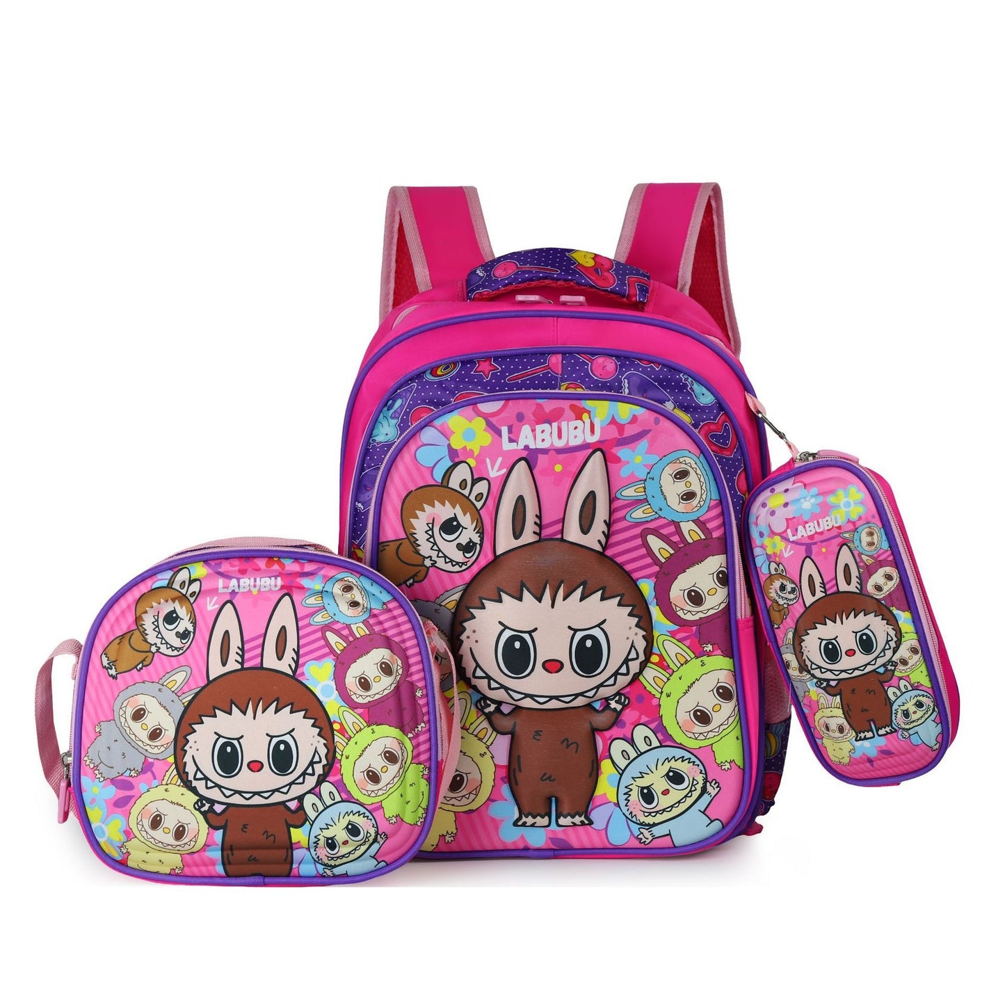 Labu Cross-border three-piece children's schoolbag