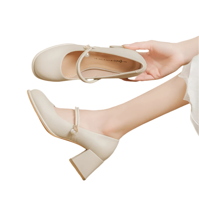 Fairy Mary Jane Heels – Soft Leather Cheongsam Style for Elegant Arcs