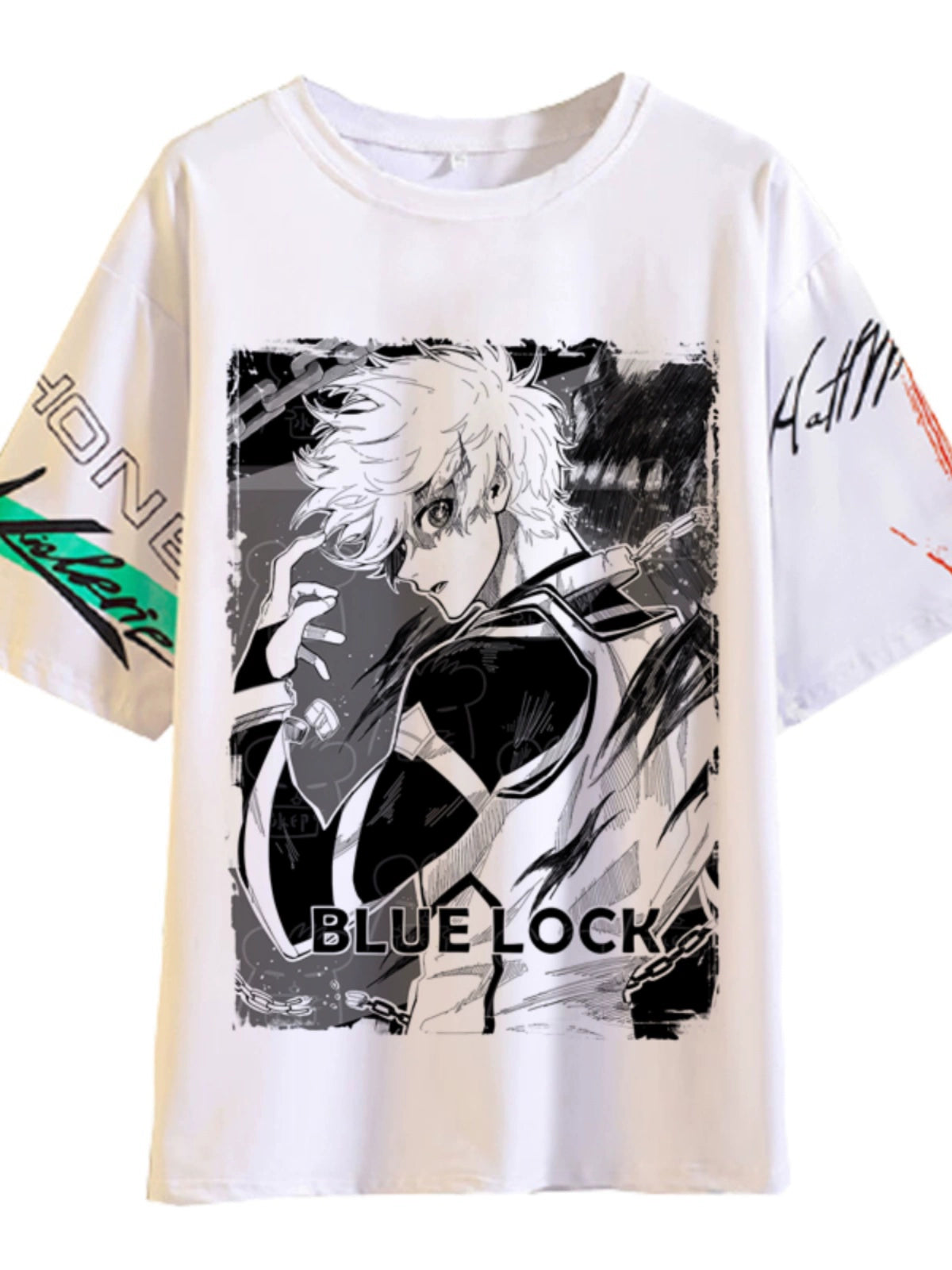 Blue Prison Pain Clothes T-Shirt BLUE LOCK Jieshi Yiling Wangbee Le Back Male and Female Teen Summer Top Anime Peripheral