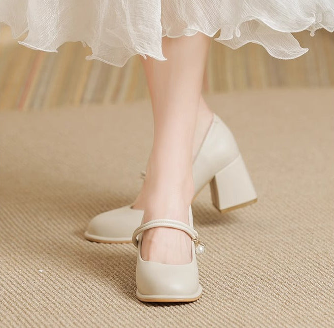 Fairy Mary Jane Heels – Soft Leather Cheongsam Style for Elegant Arcs