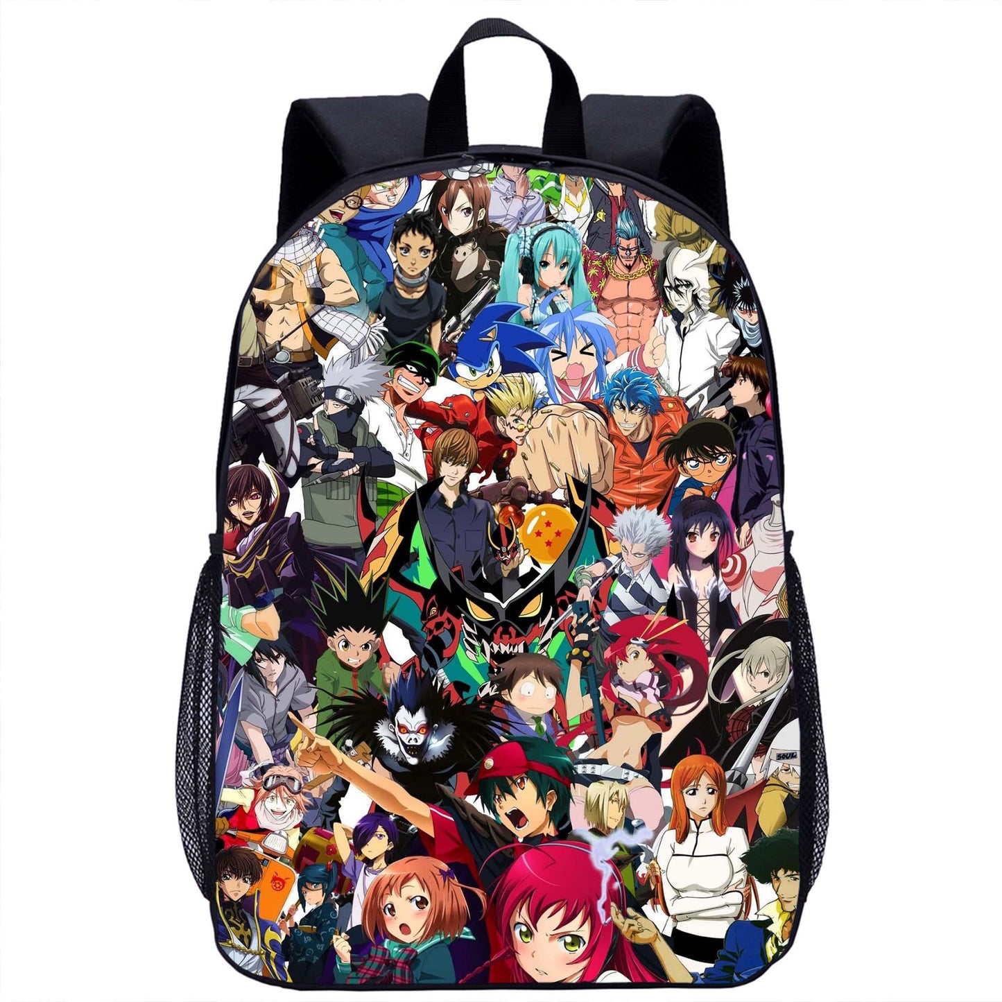 Dragon Ball Saiyan 17" Backpack Cartoon Print School Bag for Kids & Teens