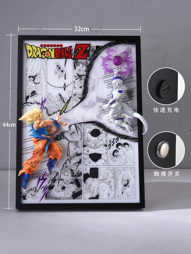 Goku vs. Frieza 3D Light Burst Panel