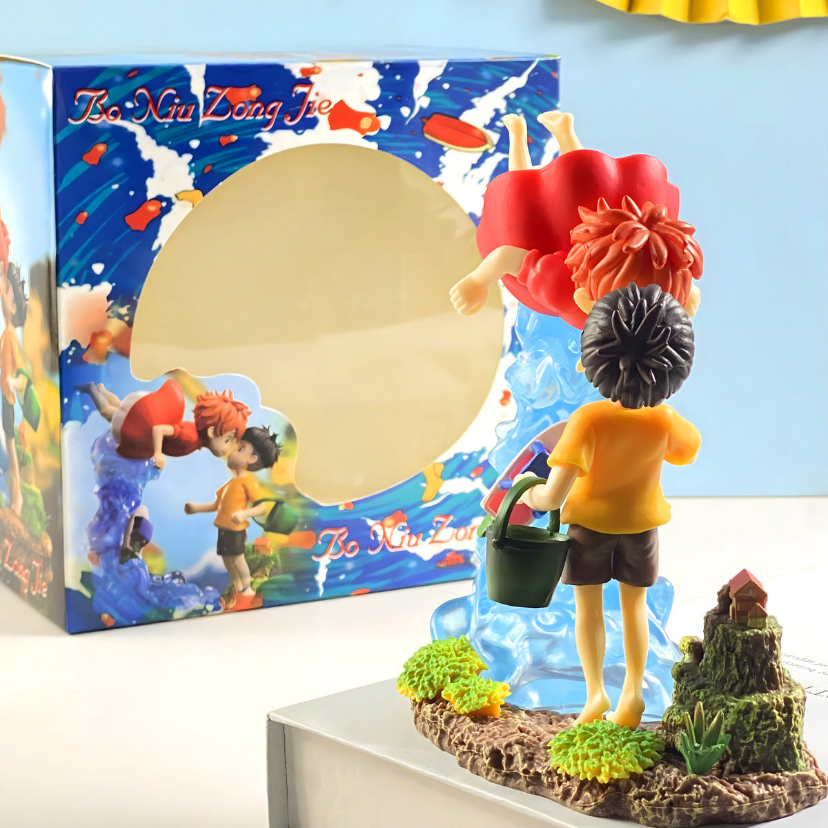 Ponyo & Sousuke Scene Figure Cliffside Goldfish Magic Anime Ornament
