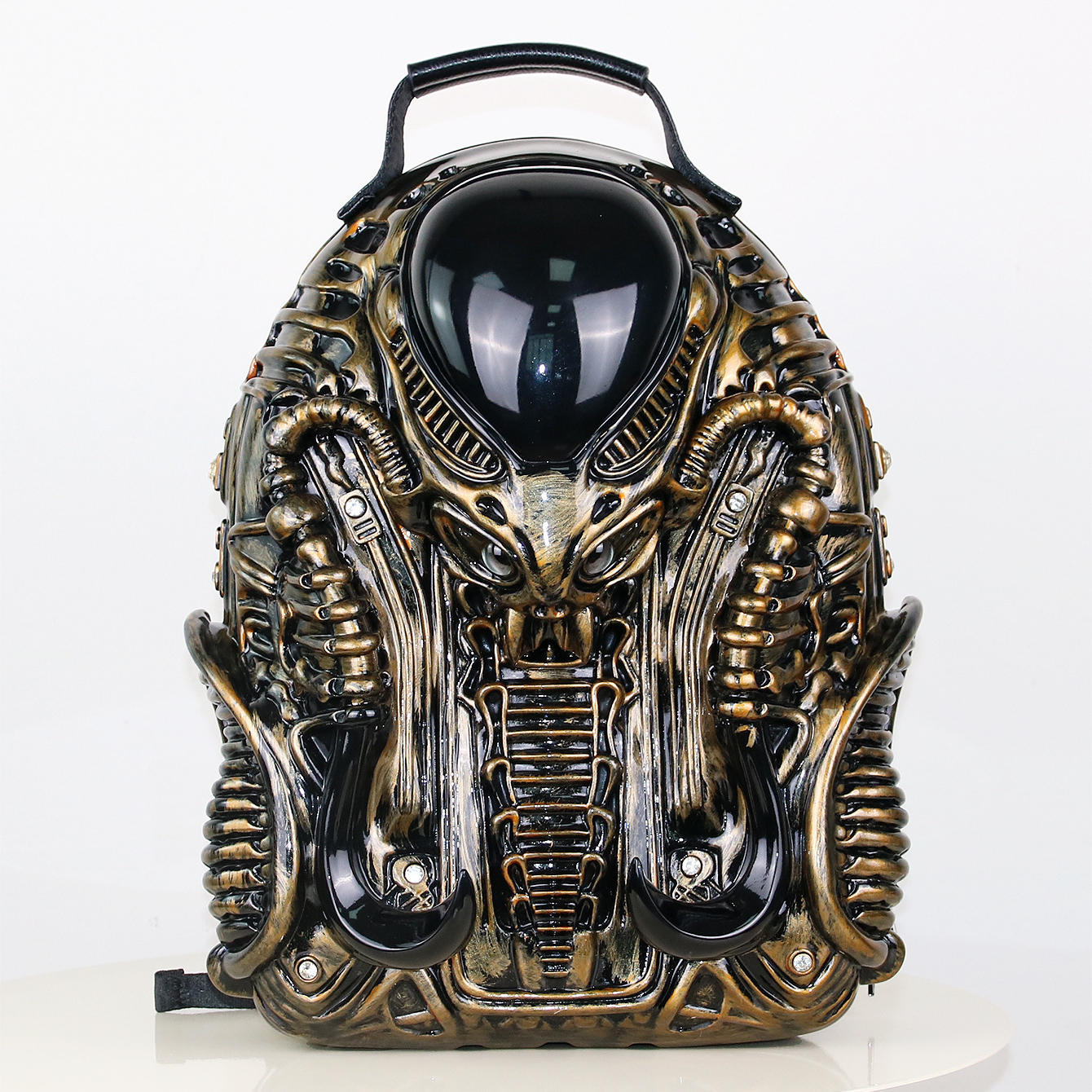Punk Metal Predator Backpack Street Style School Bag for Men & Women