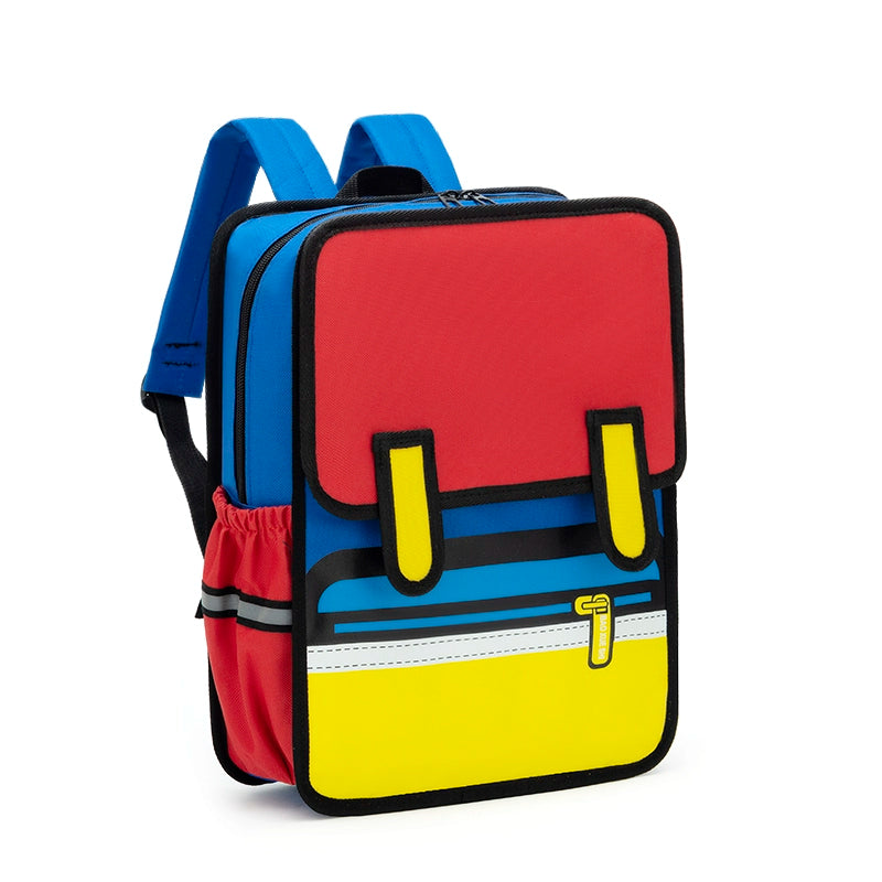2D Style Anime School Backpack Waterproof Comic Bag