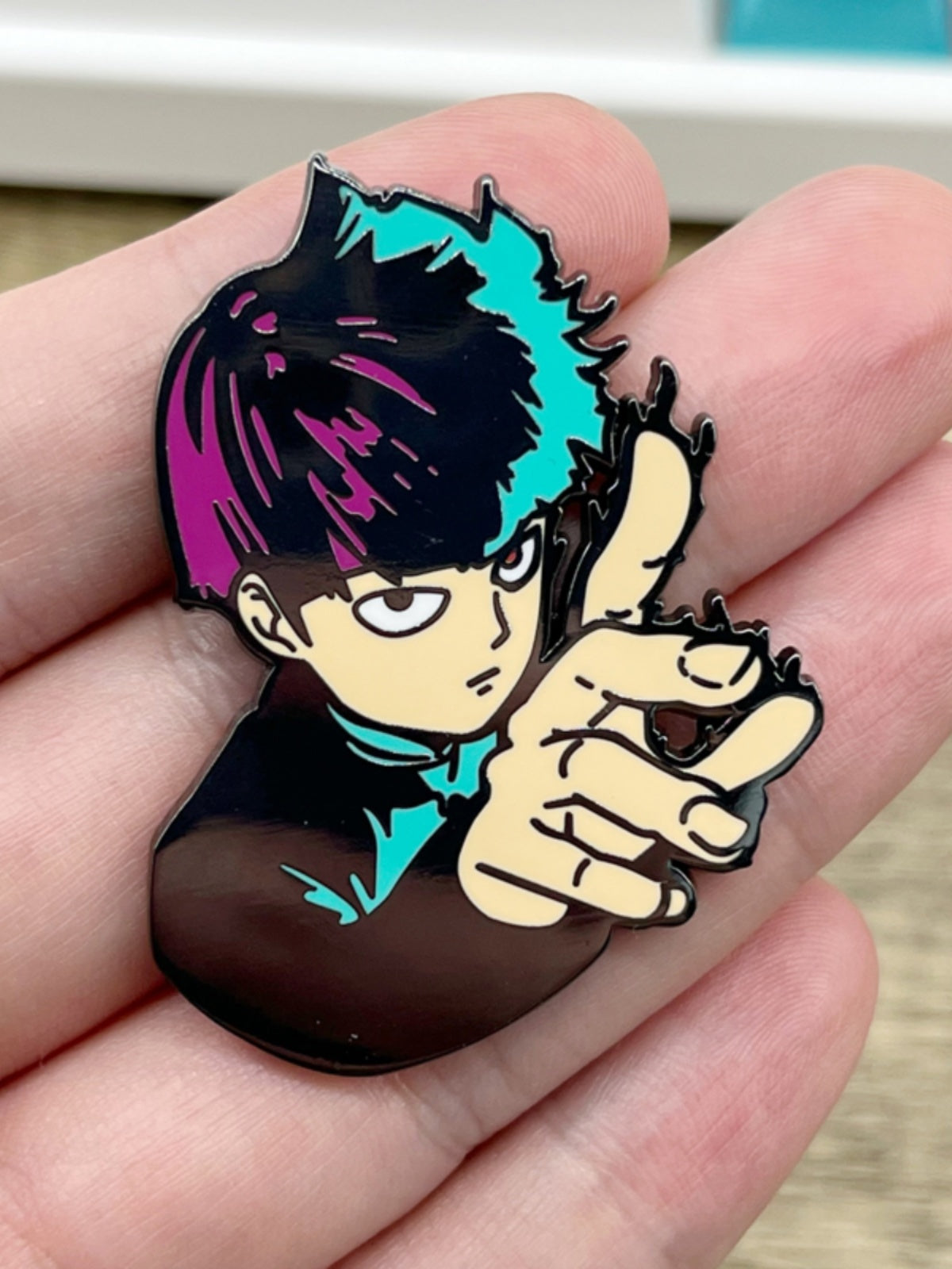 Mob Psycho 100% Shigeo Kageyama Metal Brooch Anime Peripheral Pin for Bags, Jackets & Collector Display