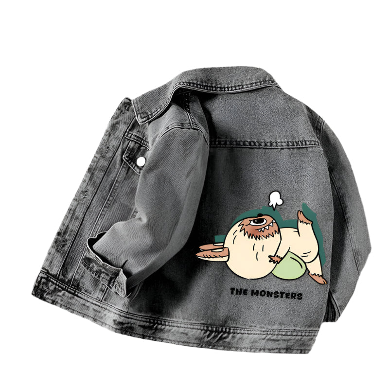 Anime Rabu Cloth Kids Denim Jacket | Autumn Street Mode