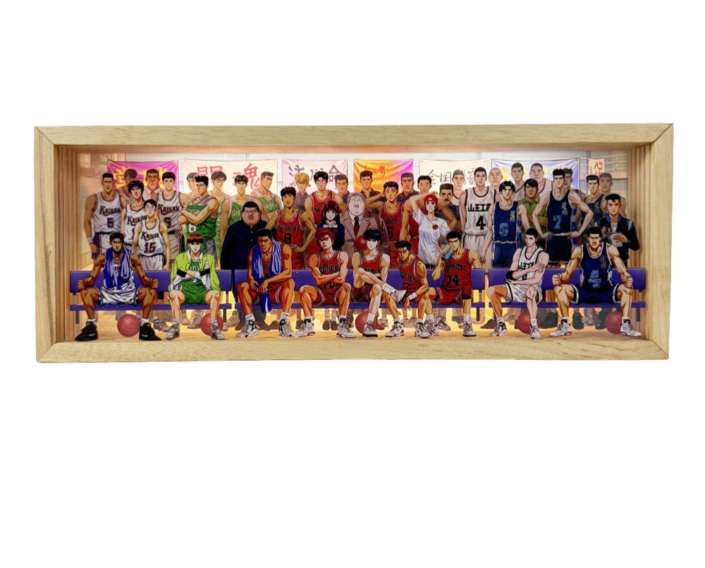 SLAM DUNK 3D LED Art Solid Wood Frame Family Portrait Display