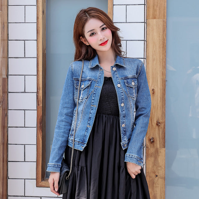 Short Denim Shawl Jacket – Half Sleeve Chic for Halter Skirts & Layered Looks