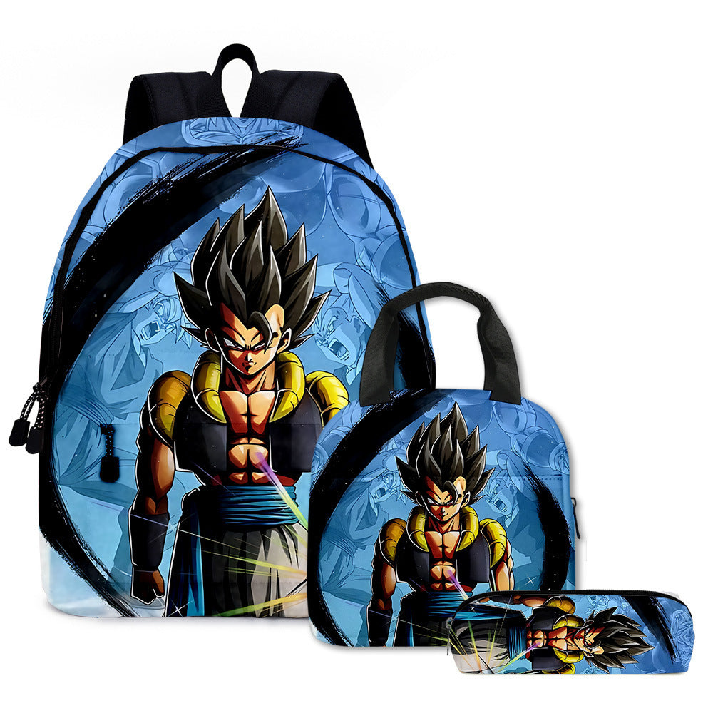 Dragon Ball Super 3D Goku Backpack Set 3-Piece Anime Combo
