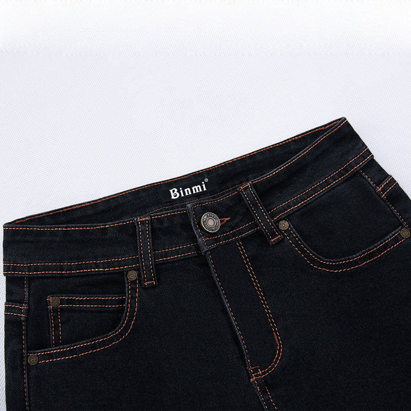 Black Slim-Fit Denim Pencil Pants – Anime Chic with Sleek Minimalist Vibes