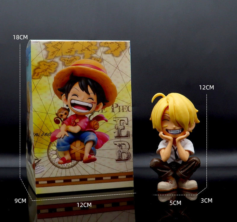 One Piece Q-Edition Figure Set Zoro, Luffy, Sanji, Ace & Yamato