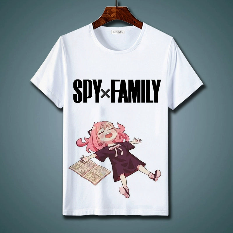 Spy Play House Short-Sleeved T-Shirt Spy x Family Ania Fujie Anime Peripheral Teenagers Summer Top Clothes