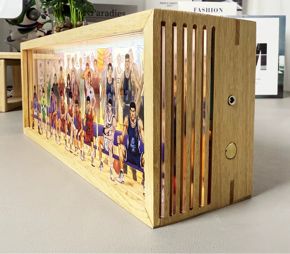 SLAM DUNK 3D LED Art Solid Wood Frame Family Portrait Display