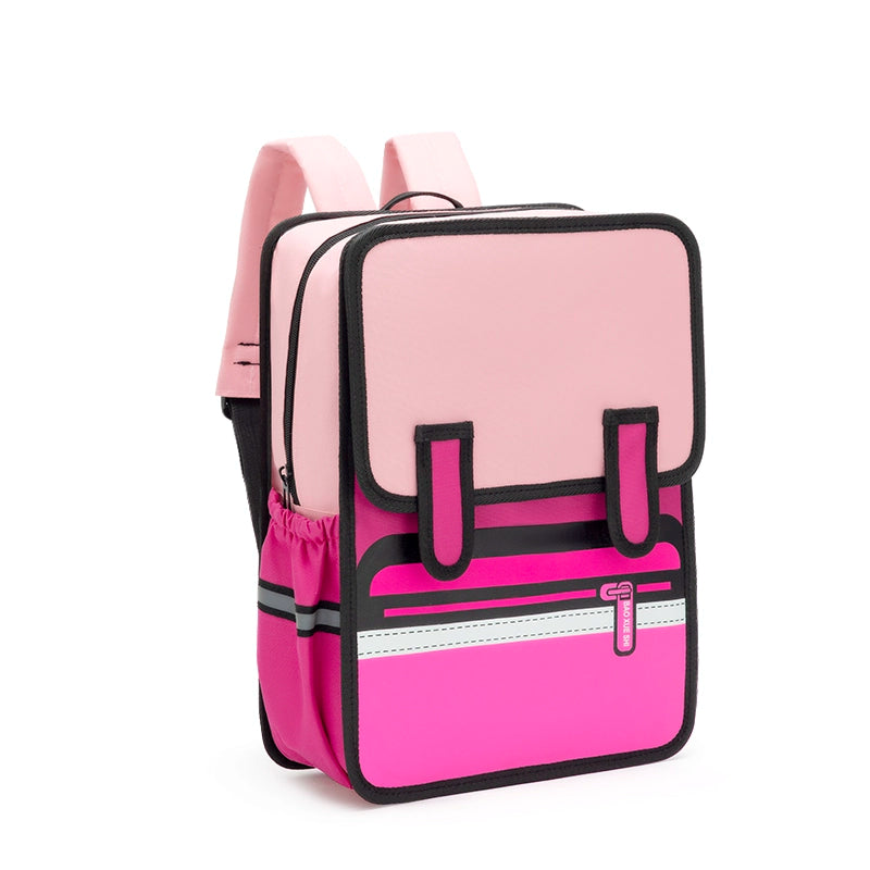 2D Style Anime School Backpack Waterproof Comic Bag