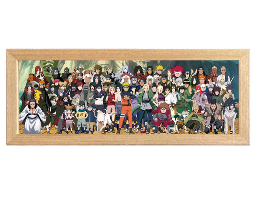 SLAM DUNK 3D LED Art Solid Wood Frame Family Portrait Display