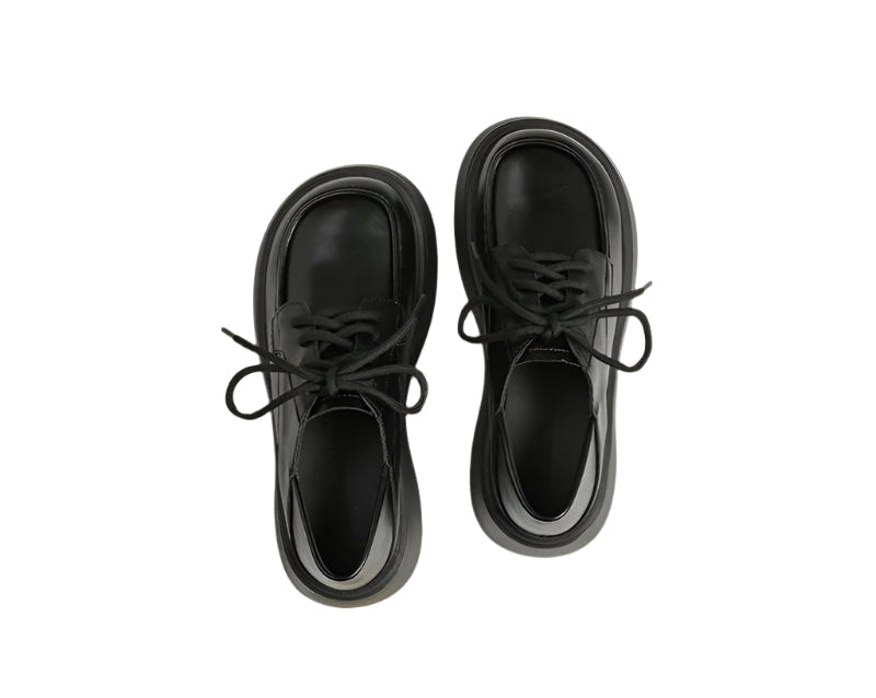 British Style Platform Leather Loafers – JK-Inspired College Girl Vibes