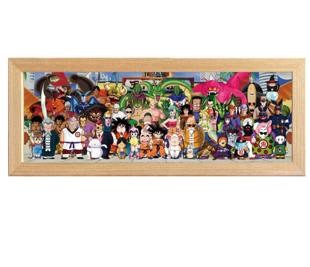 SLAM DUNK 3D LED Art Solid Wood Frame Family Portrait Display