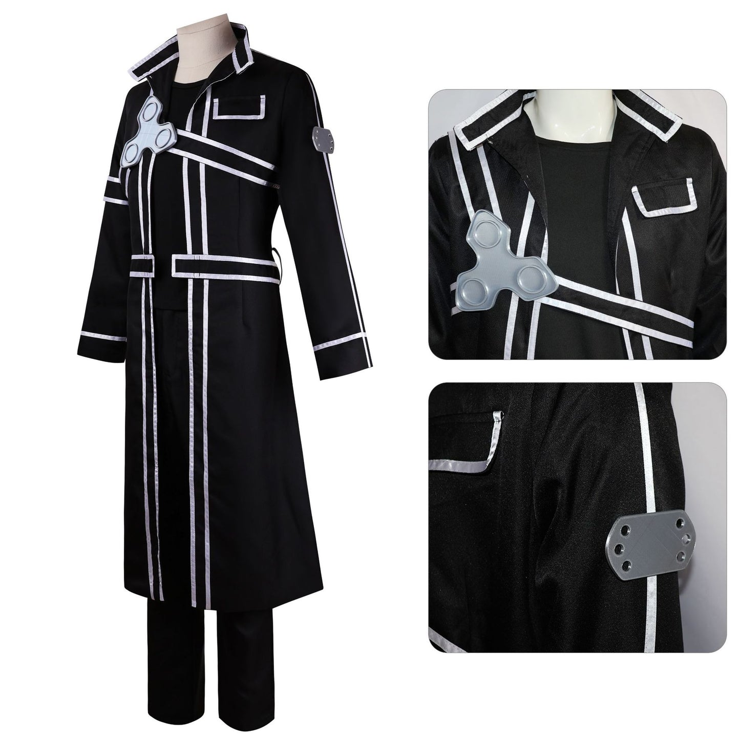 Sword Art Online Kirito Cosplay Set - Complete Battle Ready Outfit