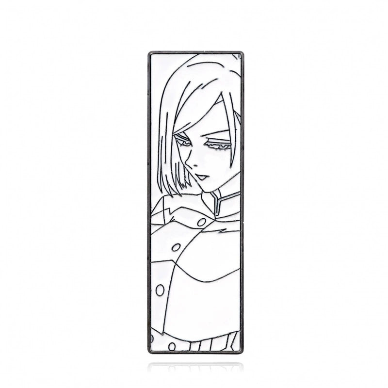 Jujutsu Kaisen Anime Brooch Set Black & White Badge Collection Featuring Gojo, Nobara, Nanami, Yuta & More