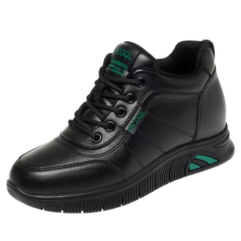 Fleece-Lined Leather Shoes