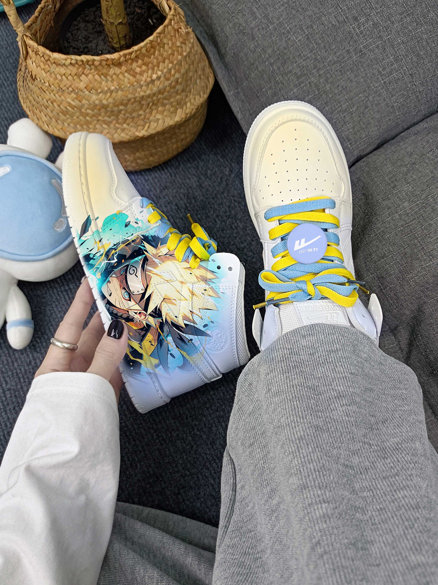 Naruto x Sakura Couple Sneakers Pull-Back Style Casual Anime Shoes