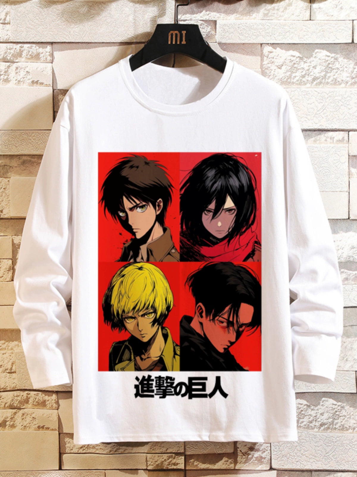 Attack on Titan Clothes Wings of Liberty Long-Sleeved T-Shirt Two-Dimensional Anime Peripheral Japanese Mens Base Shirt Autumn Outfit