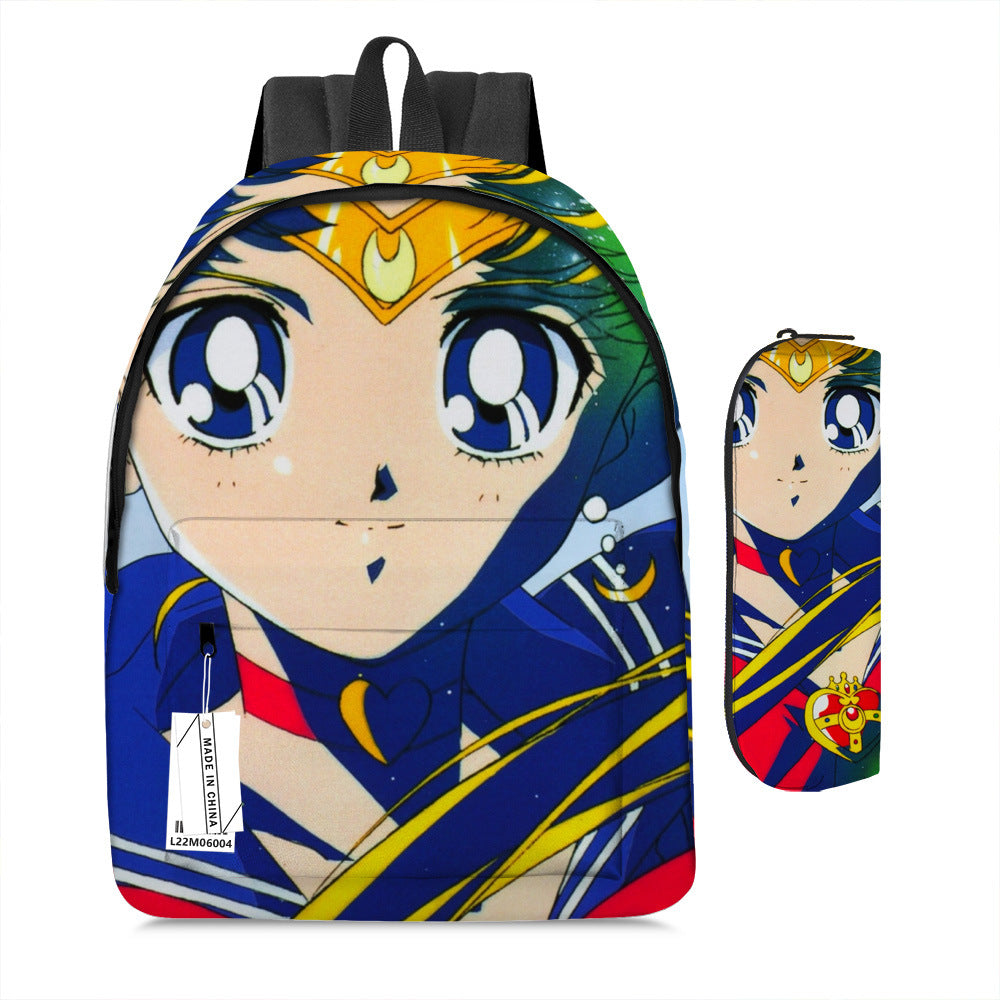 Sailor Moon Magic School Bag Set Full Print Backpack & Pen Case (2-Piece Set)