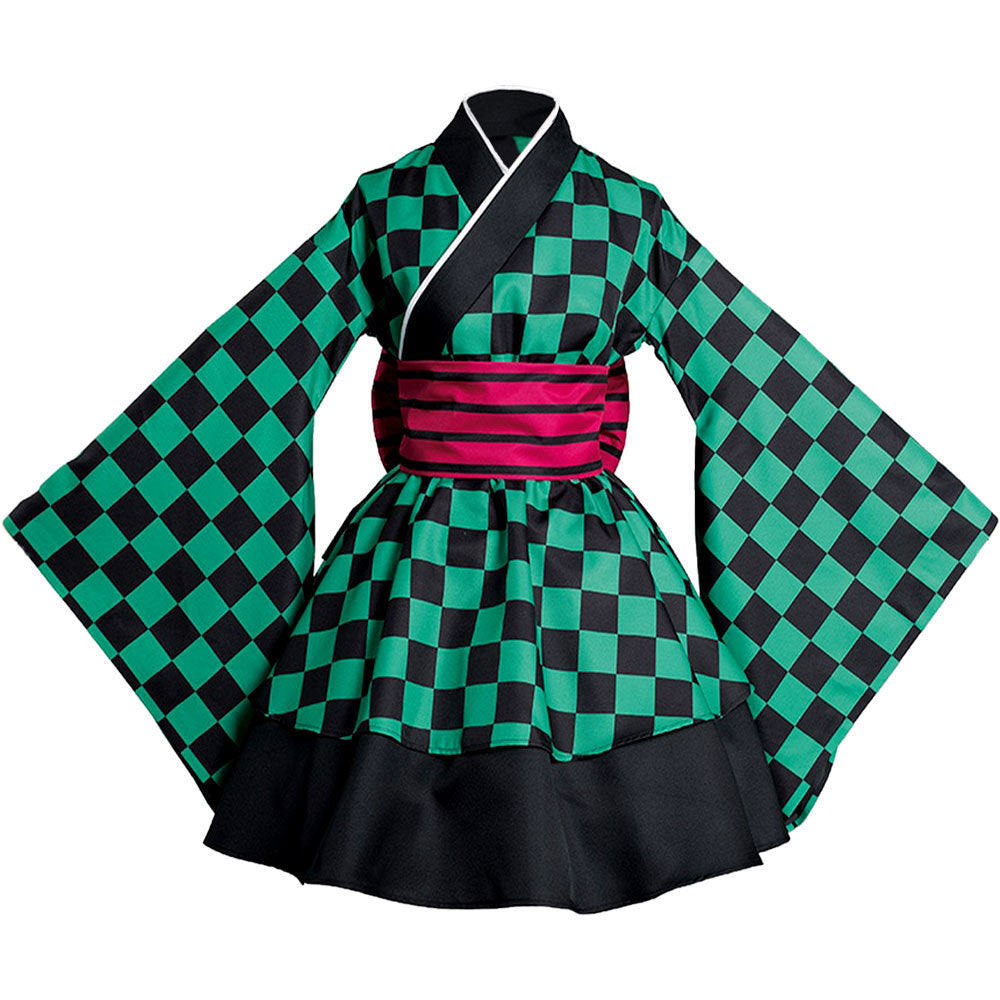 Inosuke women's cos clothing Ghost Slayer Blade cosplay maid skirt Halloween role-playing kimono manufacturers