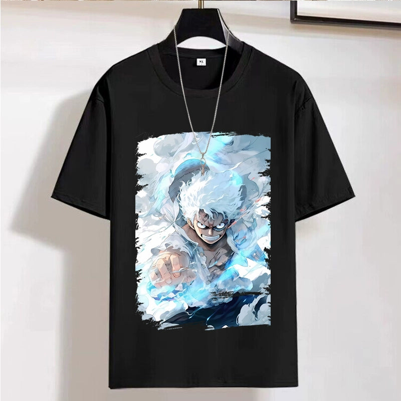One Piece Short-Sleeved T-Shirt Male Summer Five-Point Sleeve Loose Version Youth Bottoming Shirt INS Style Half-Sleeved Tee