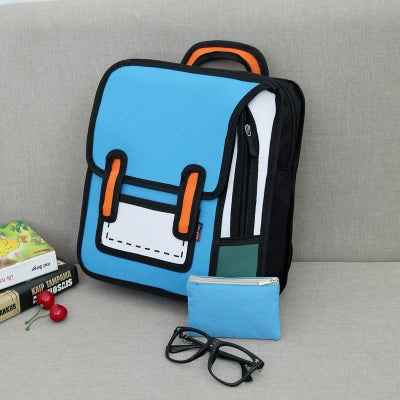 Ulzzang Street Style Spoof Backpack Creative & Cool Korean-Inspired School Bag