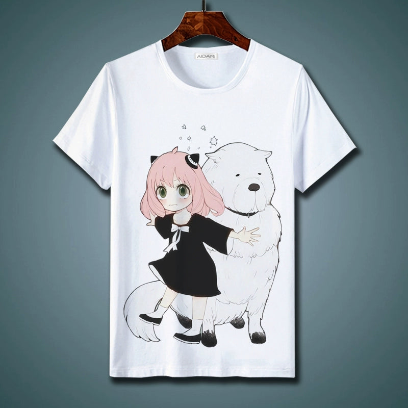 Spy Play House Short-Sleeved T-Shirt Spy x Family Ania Fujie Anime Peripheral Teenagers Summer Top Clothes