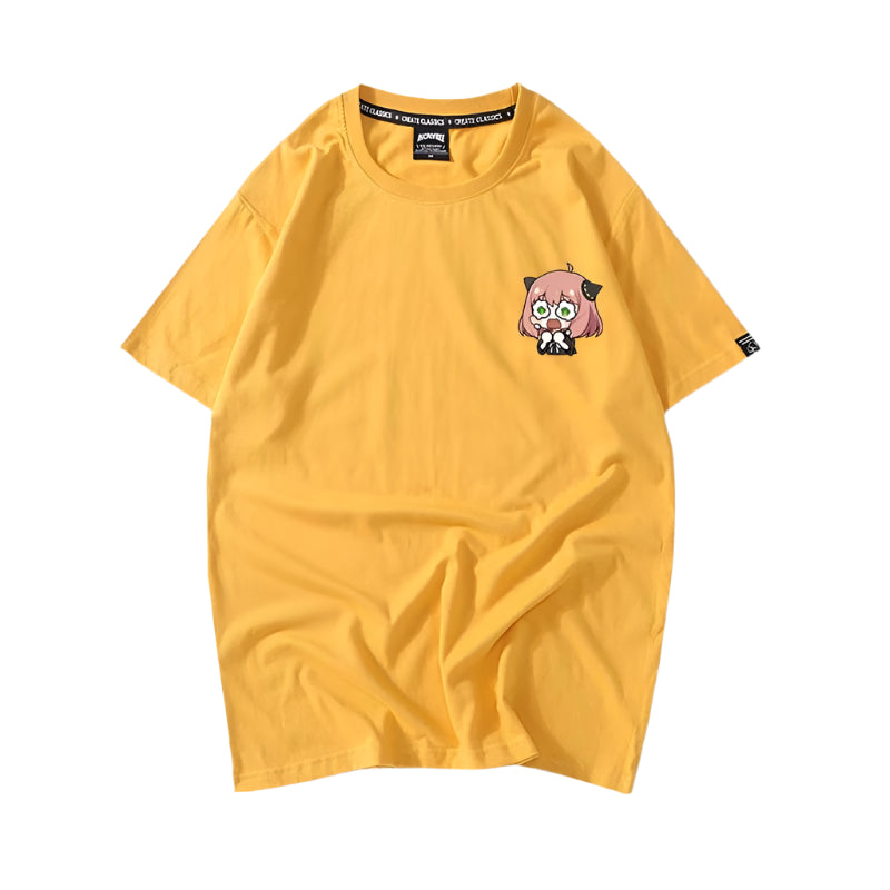 Anya Emoji Mood Tee Crying, Smirking, and Hoping Faces T-Shirt (Unisex)