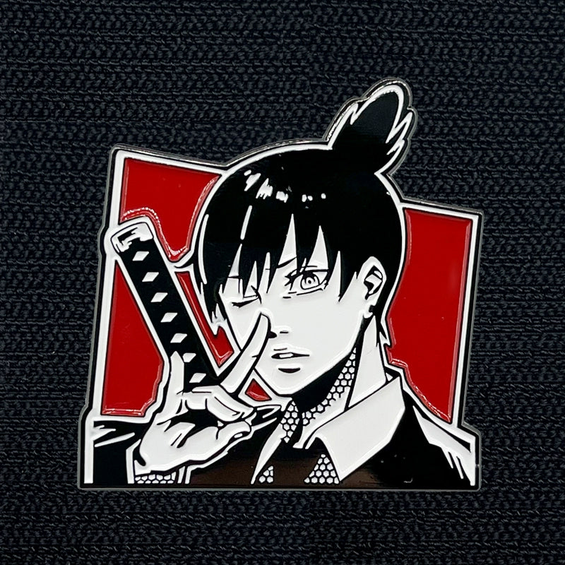 Chainsaw Man Electric Time Pawa Metal Brooch Comic-Style Badge for School Bag Decoration & Collection