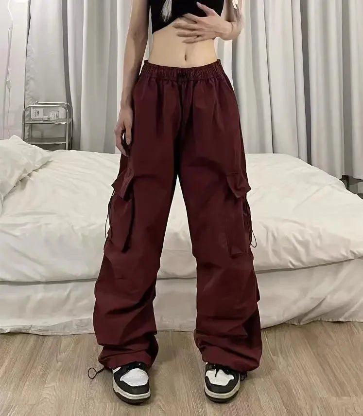 High-Waisted Cargo Pants – Anime Streetwear Meets American Cool