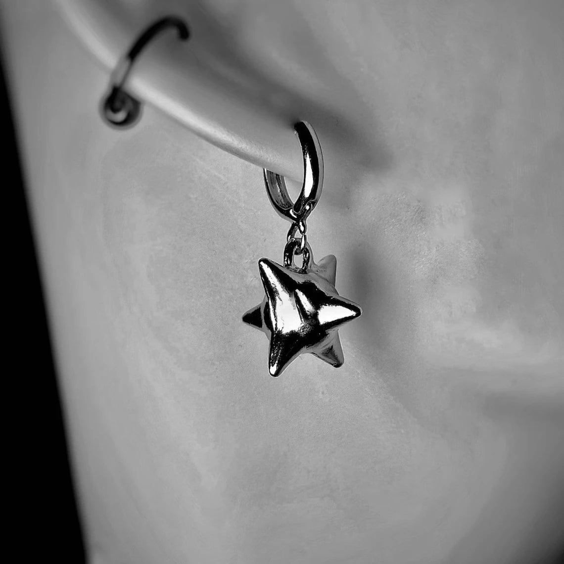 Silver Spike Ball Earrings