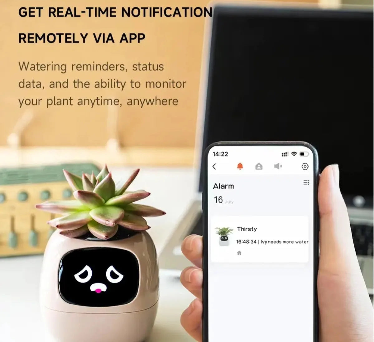 Smart Life Planter,Endless Fun Over 49 Rich Expressions,7 smart sensors,AI Chips Make Raising Plants Easy and Fun